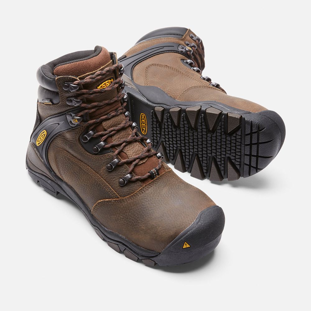 Botas de Trabajo Keen Mexico Marrom - Hombre Louisville 6\" (Steel Toe) - ZI6258704